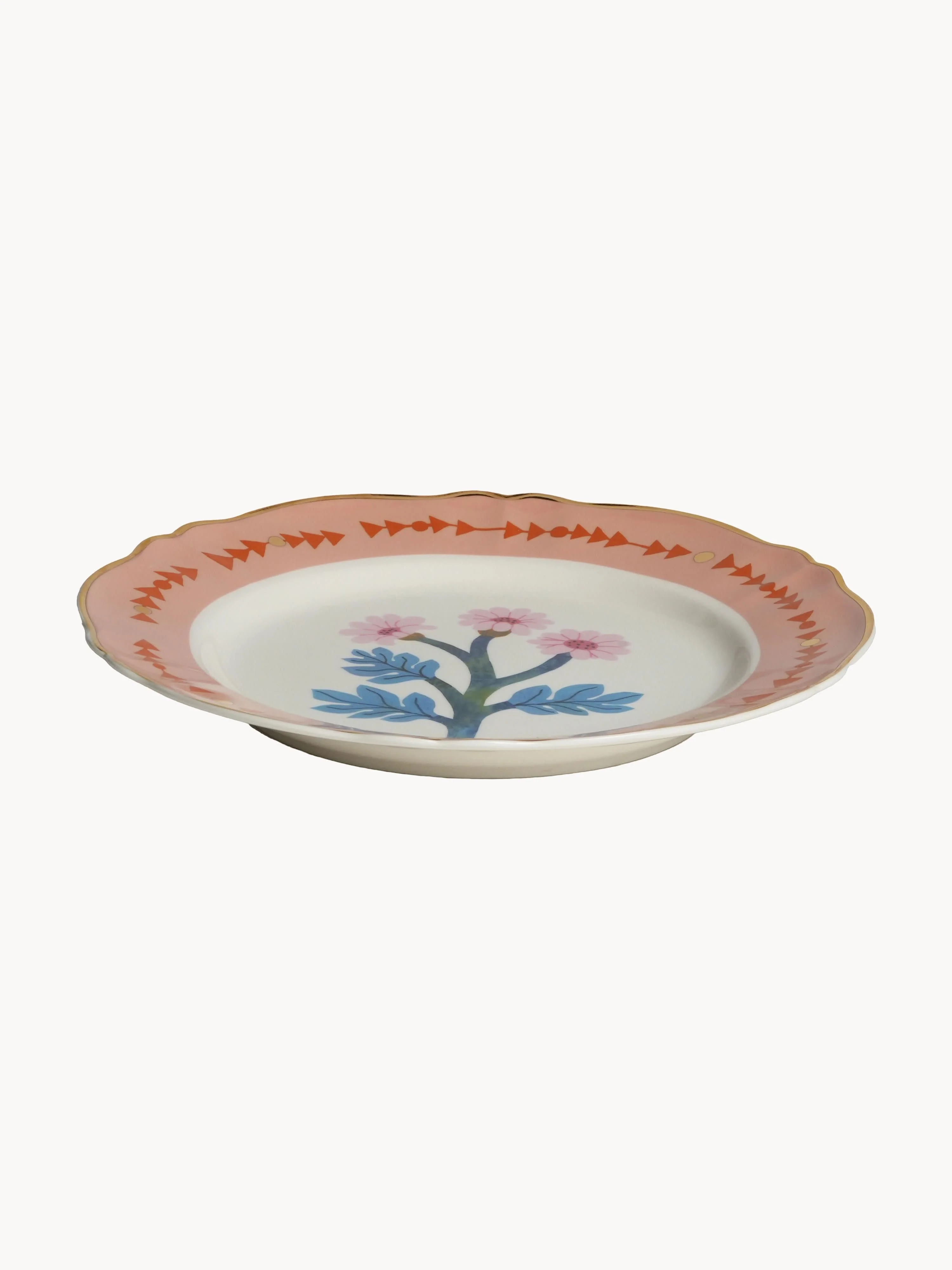 Handgemaakt dinerbord Botanica van porselein