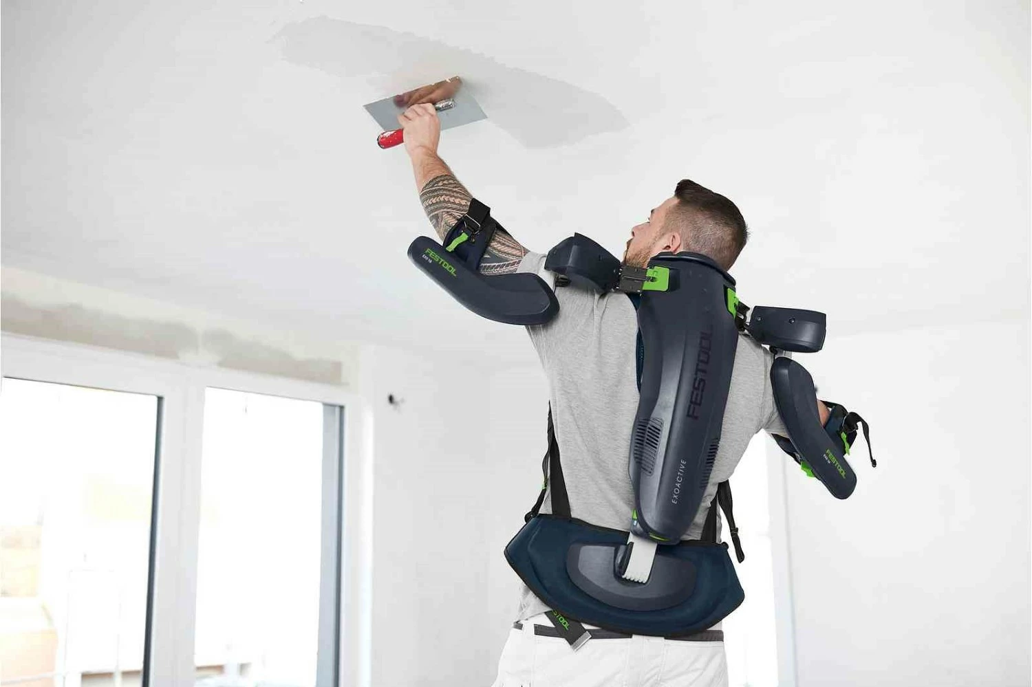 Festool Exoskelet EXO 18 HPC 4,0 I-Plus ExoActive 18V Draagharnas set (2x 4.0Ah accu) in EPP-transportbox