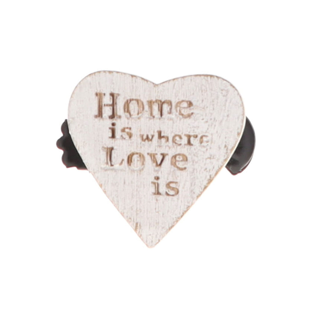 Lot de 2 pinces bois AMORE blanc or