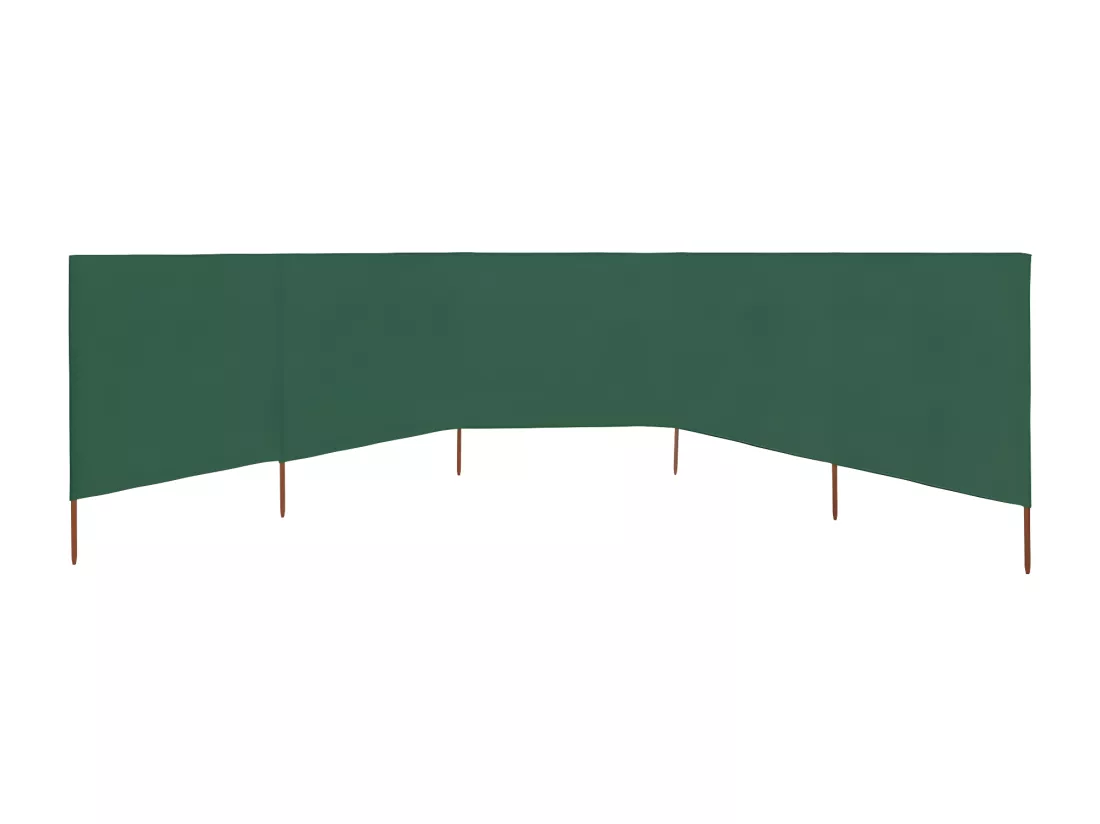 Paravent 5 panneaux Tissu 600 x 80 cm Vert