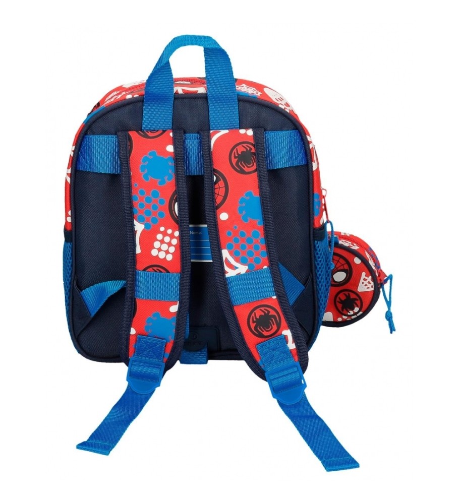 Mochila pré-escolar Joumma Bags Spidey and Friends, adaptável a carrinhos, vermelha.