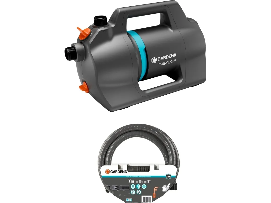 Gardena Elektrisk trykpumpe 4100 Silent m. sugeslange, sæt