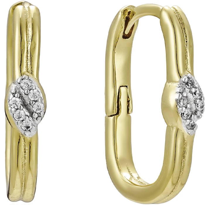 Boucles d'oreilles Janet - Laiton doré à l'or fin 18k