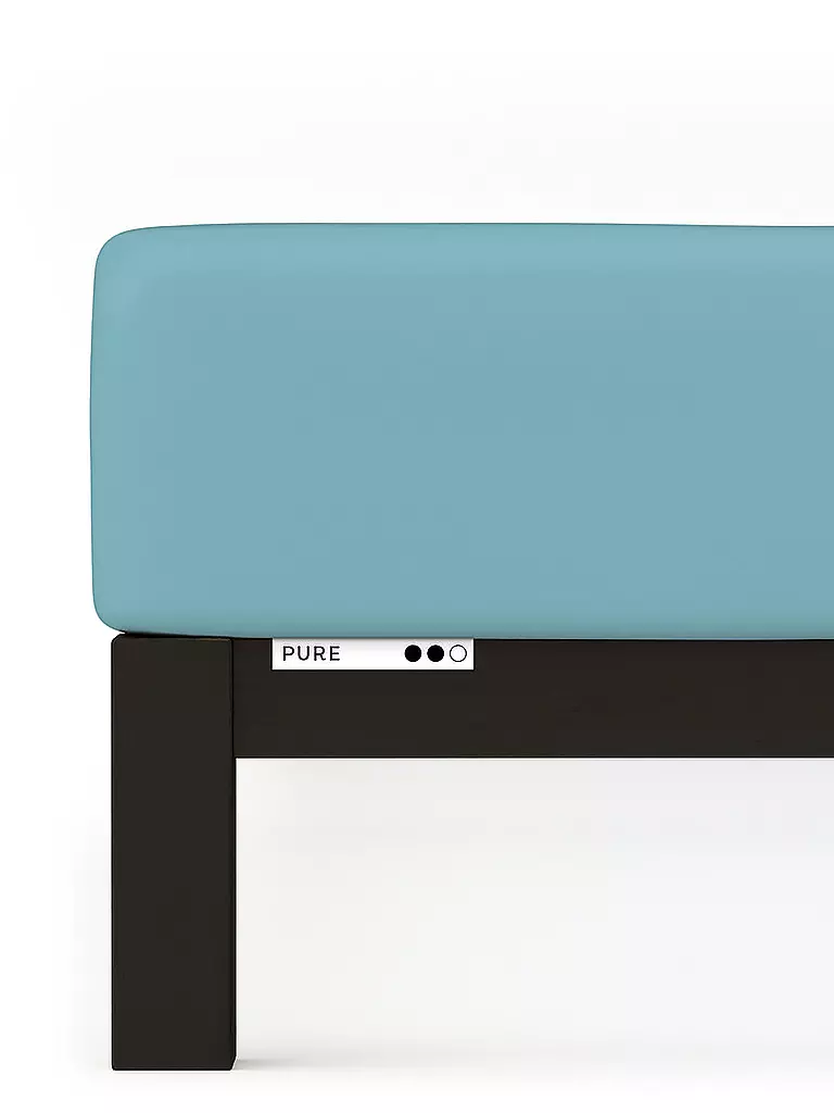 SCHLAFGUT Jersey Spannleintuch PURE 120x200cm Petrol Mid M mint