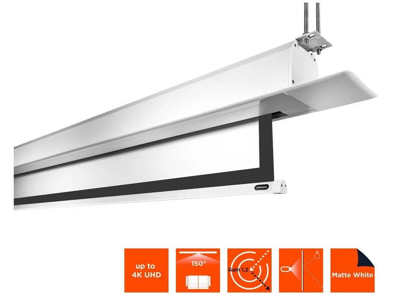 Celexon Deckeinbauleinwand Motor Professional Plus 300x169c Elektrische Deckeneinbau Leinwand