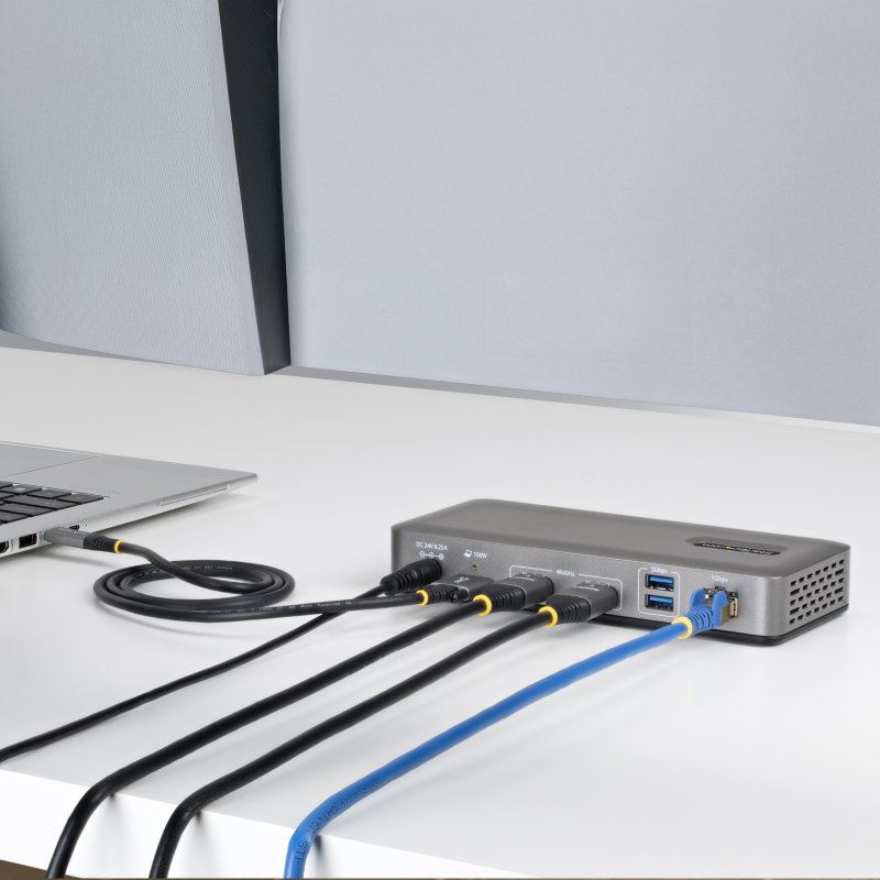 StarTech.com Station d'Accueil USB-C à Deux Écrans, HDMI, 4K 60Hz, Recharge d'Ordinateur Portable 100 W, 1 GbE, Sans Pilote, Station d'Accueil Multi-Écrans pour Windows