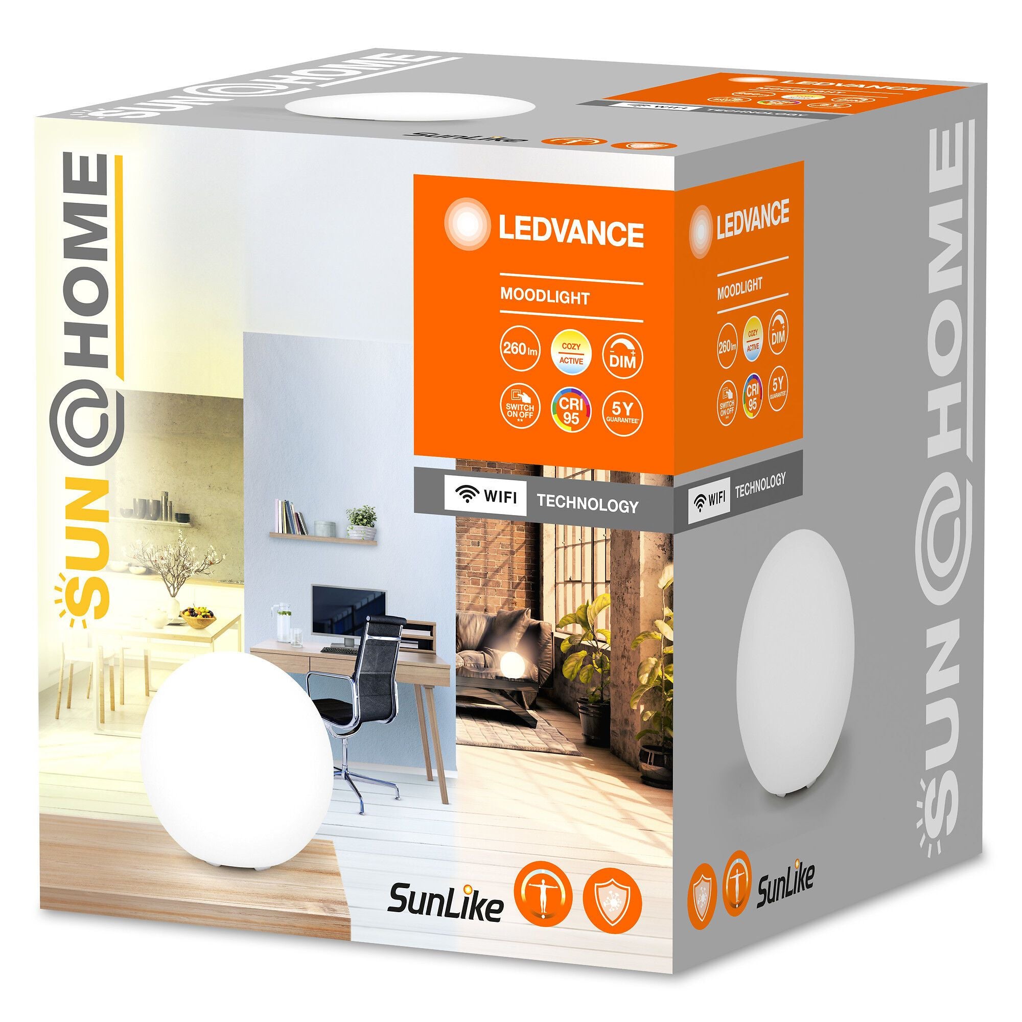 LE_SUN@HOME SMART MOODLIGHT Tischleuchte - Weiss / B: 20.0 cm x T: 20.0 cm x H: 19.5 cm