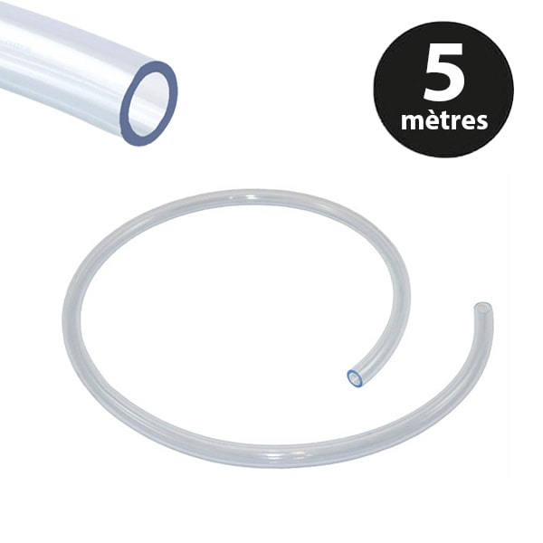 Tuyau d'eau potable 5m souple non armé 10/14 mm