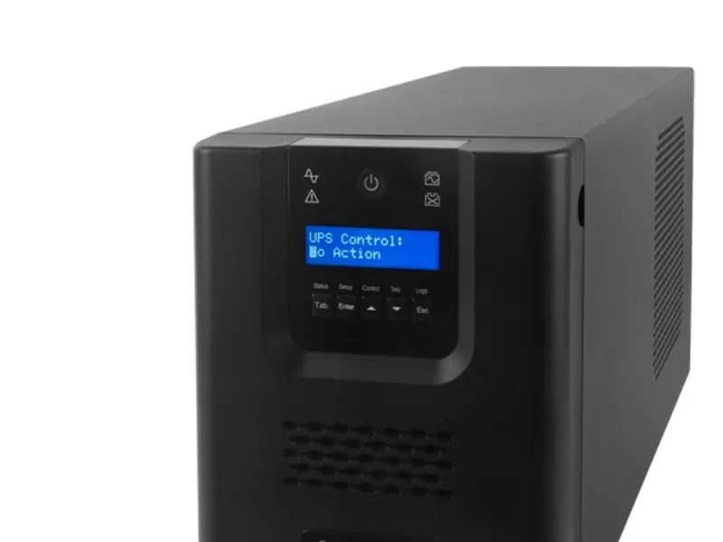 CyberPower Professional Series PR1000ELCD - UPS - AC 230 V - 900 Watt - 1000 VA - 12 At - RS-232, USB - output-stikforbindelser: 8