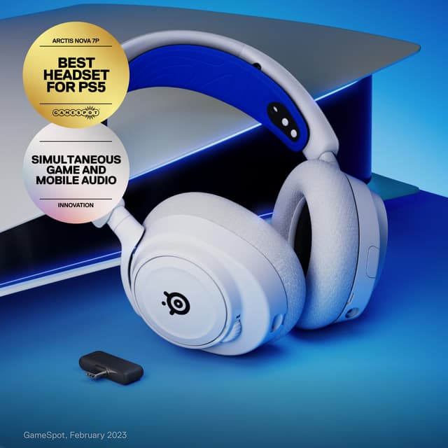 SteelSeries Arctis Nova 7P trådløst gaming headset (hvid)