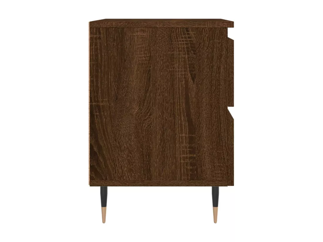 Table de chevet chêne marron 40x35x50 cm bois d’ingénierie