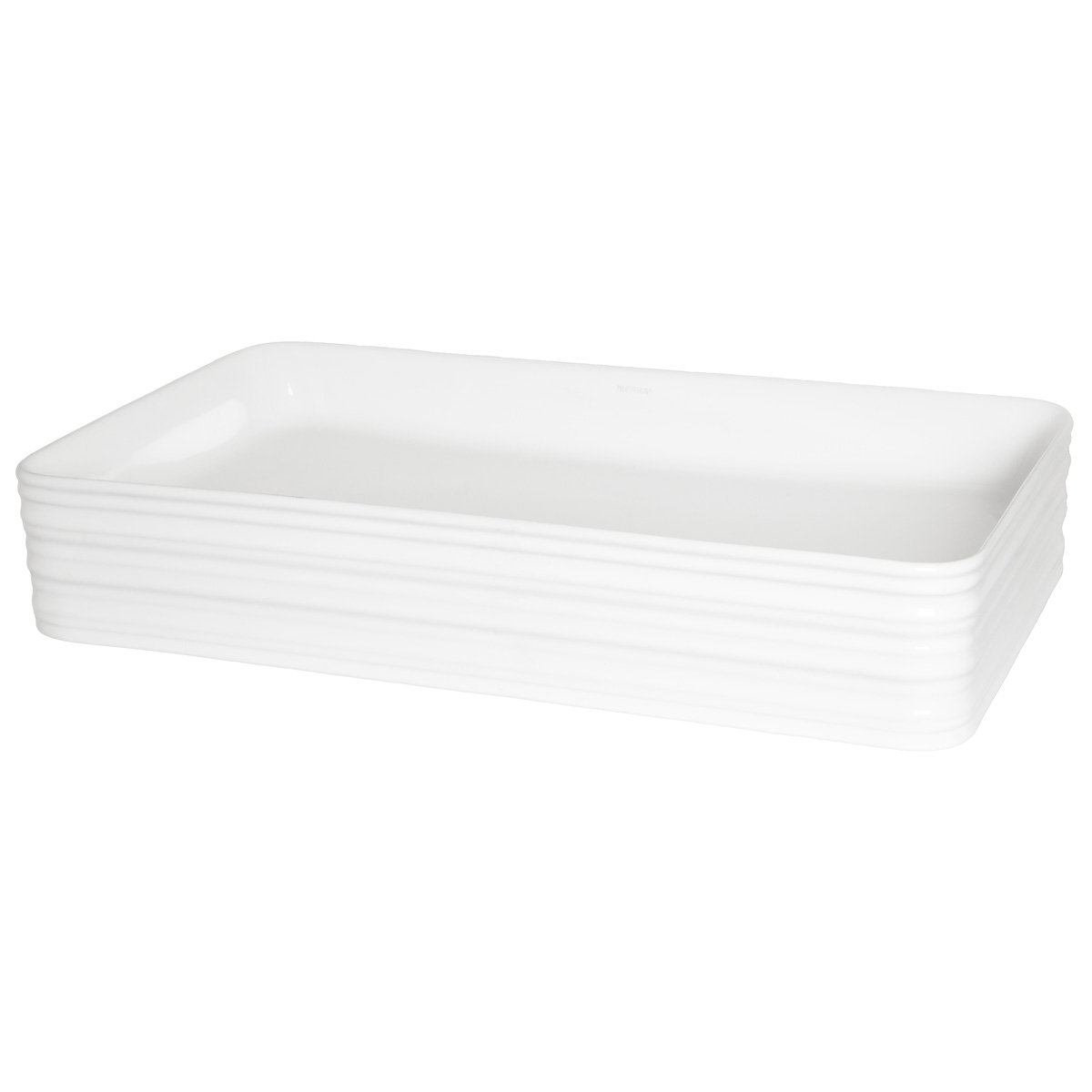 Kerra KR053 waskom rechthoekig glans wit 67.5x37.5x12cm