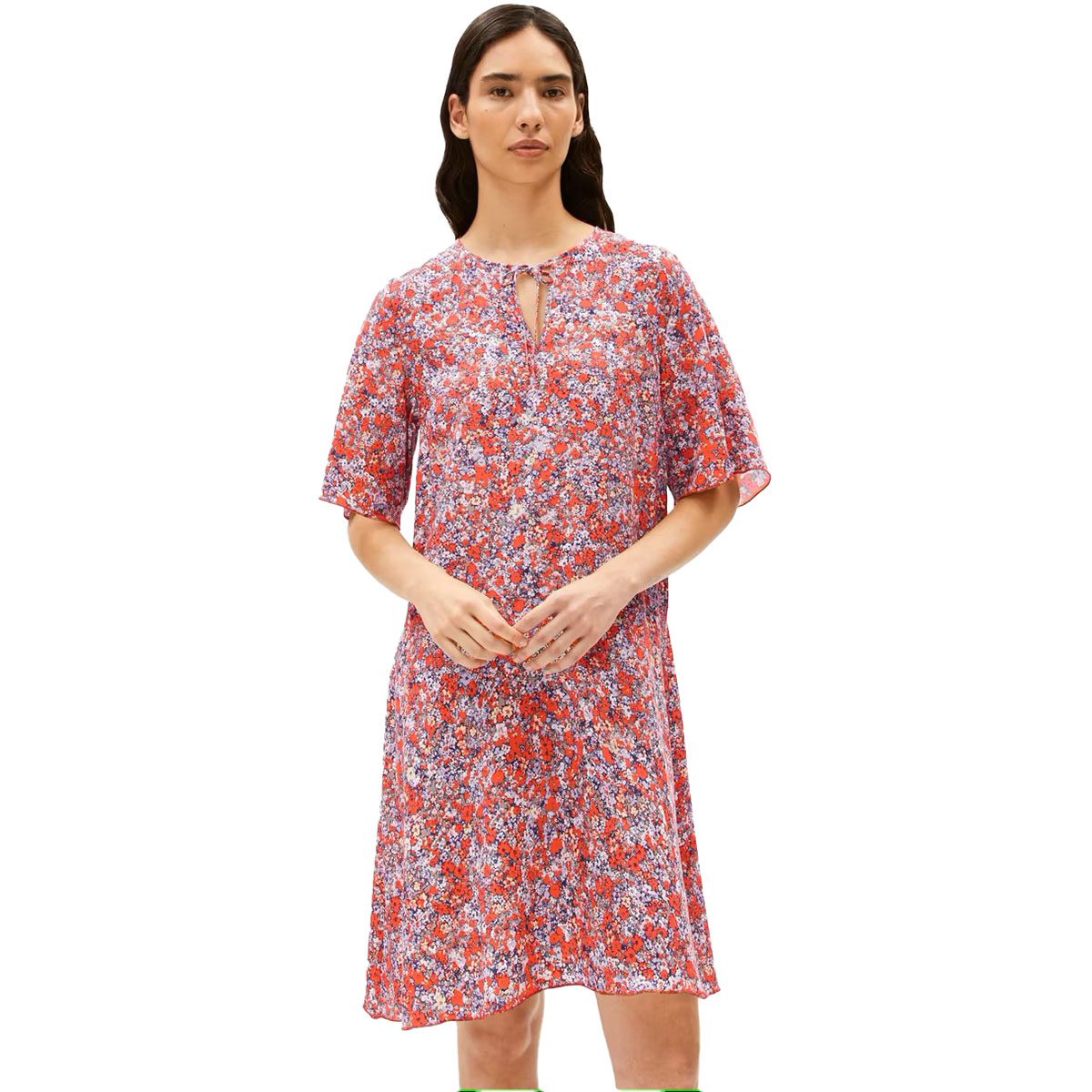 Armedangels Maaerha Mosaic Lino Kleid Damen coral blush