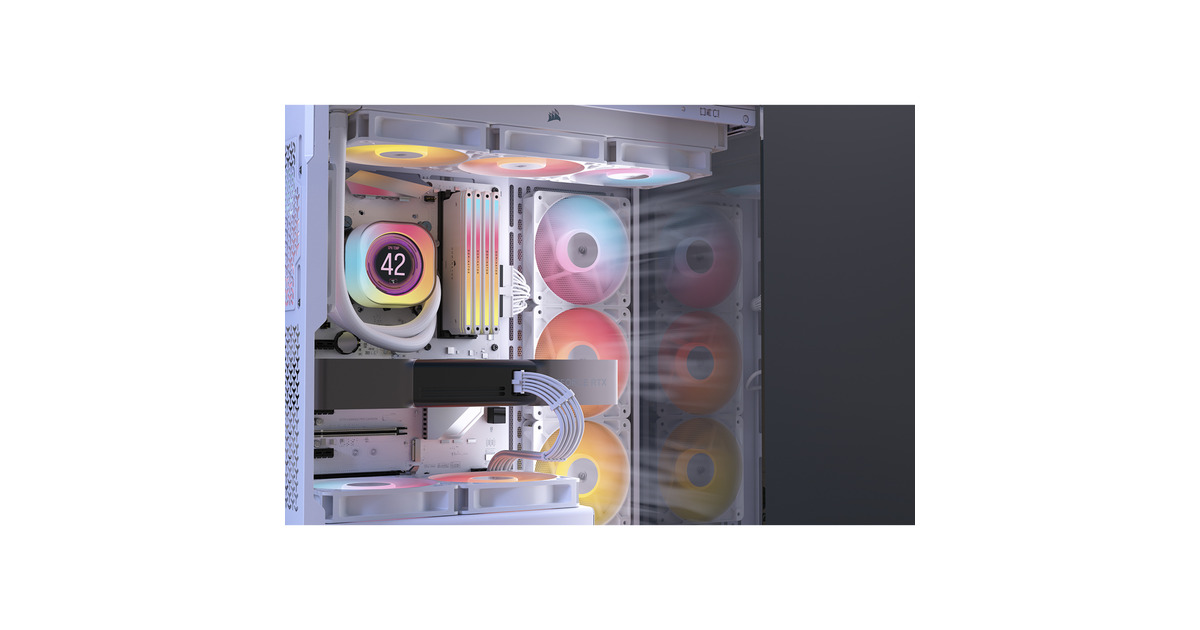 CorsairRS120-R ARGB PWM Reverse case fans  (Wit, 3 stuks, 120 x 120 x 25 mm)