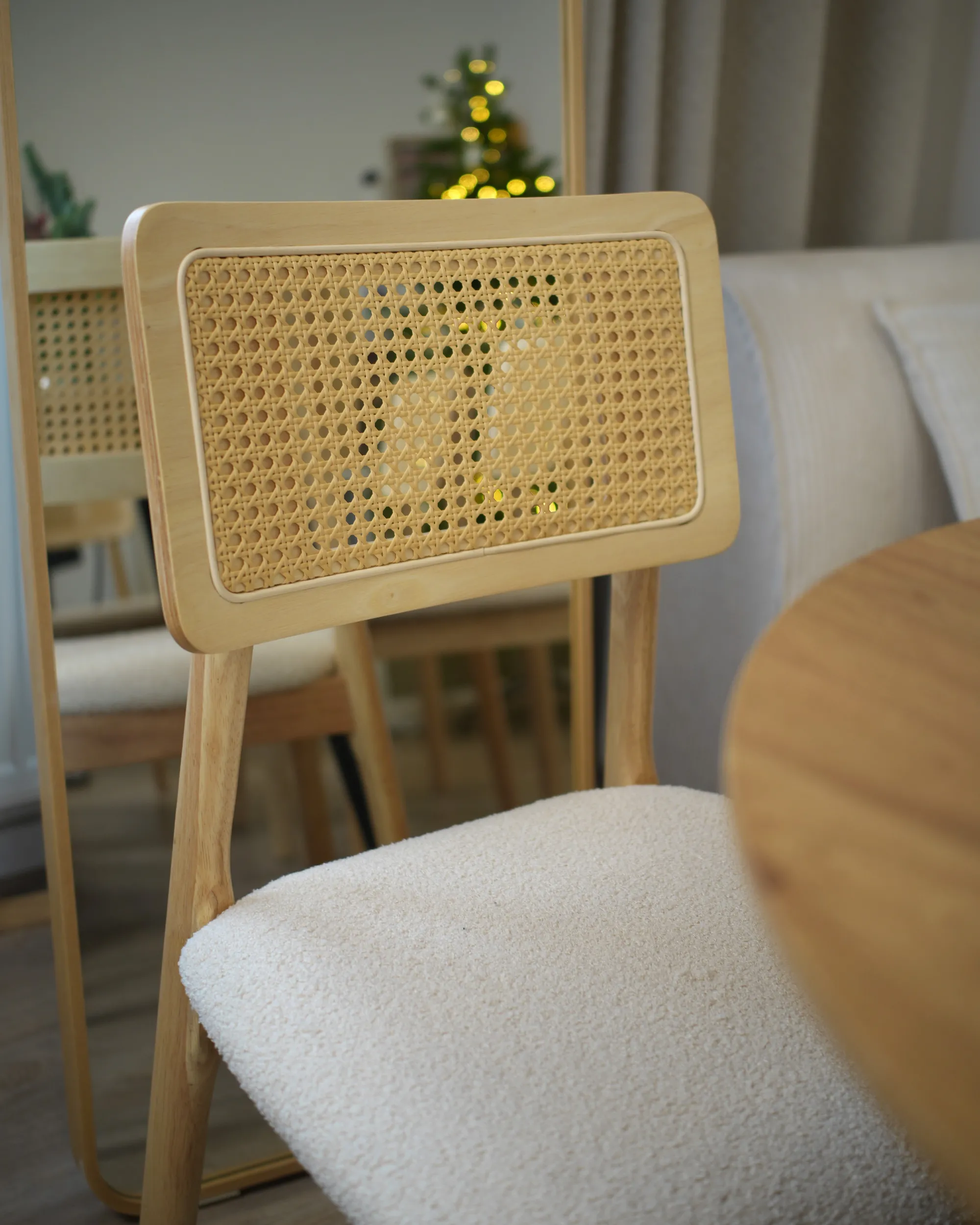 Set van 2 eetkamerstoelen EMBAR Hout Lichtbruin