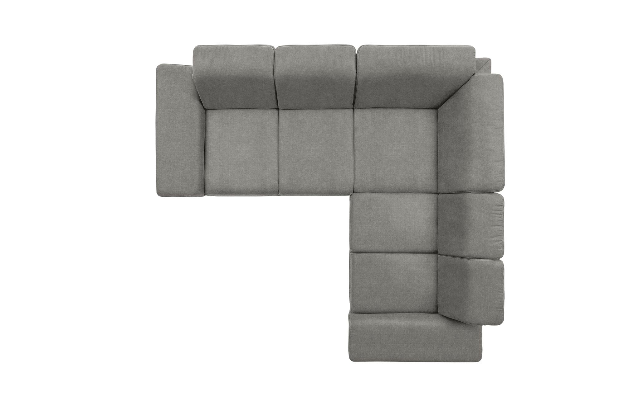 polsterpower Boxspringsofa - Belle silver - Basismodell - rechts