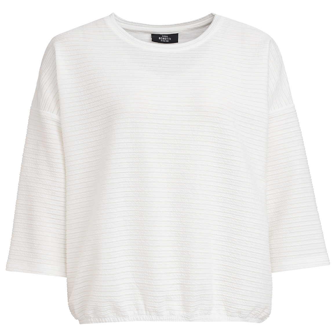 Gina Benotti Damen Shirt mit 3/4-Ärmeln weiss