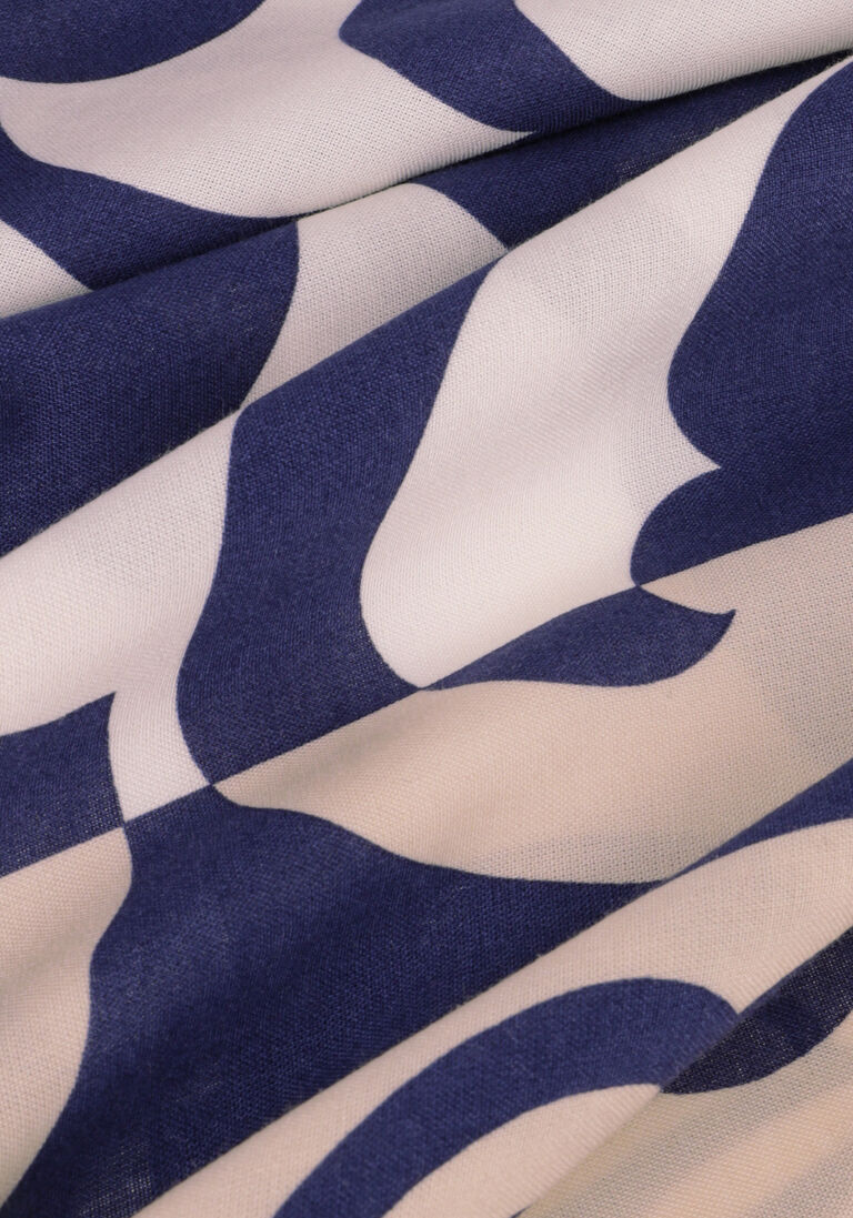 ACCESS blauw/wit gestreepte access midi jurk loose printed dress