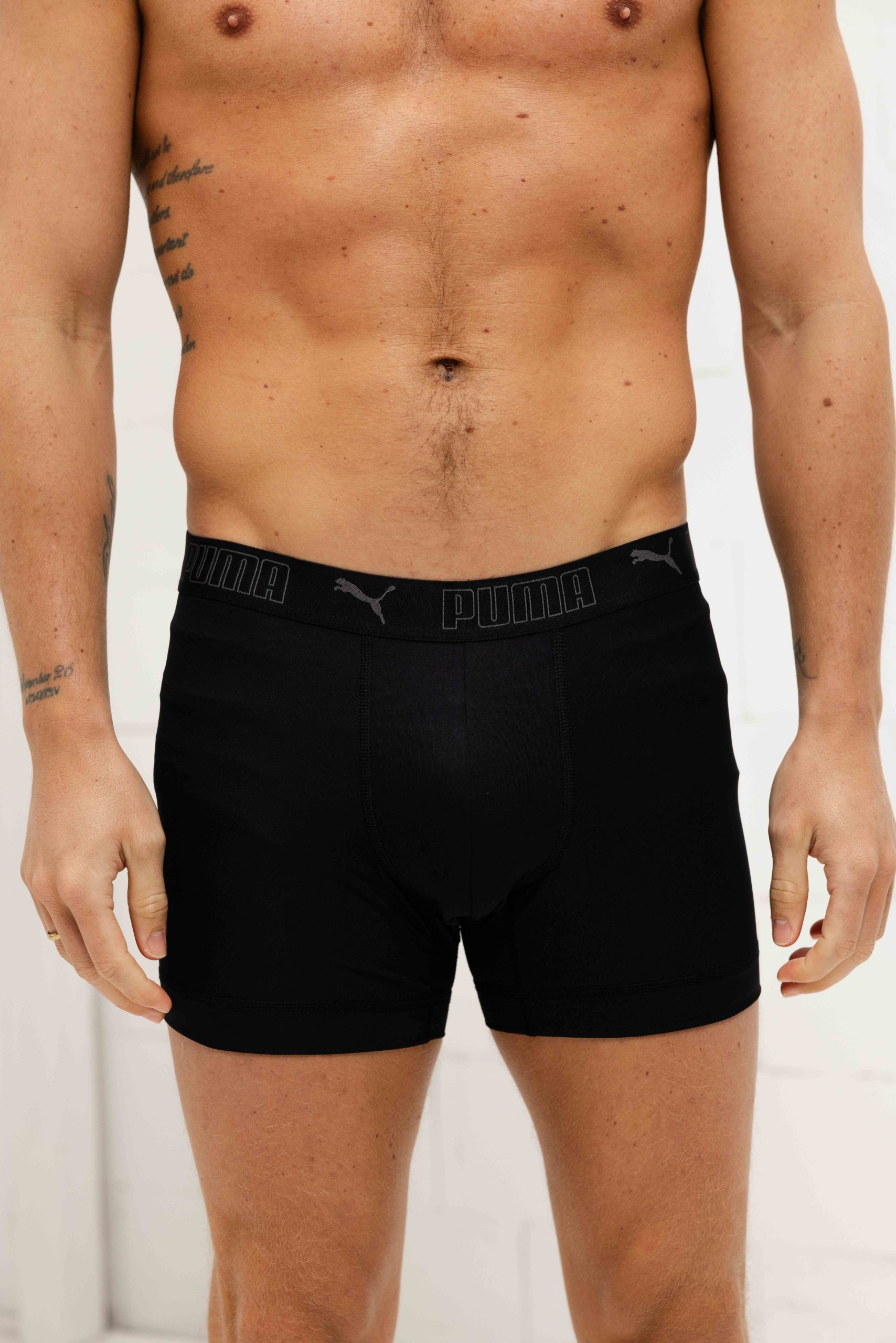 Puma Sport Microfiber Boxershorts Heren 2-Pack Zwart