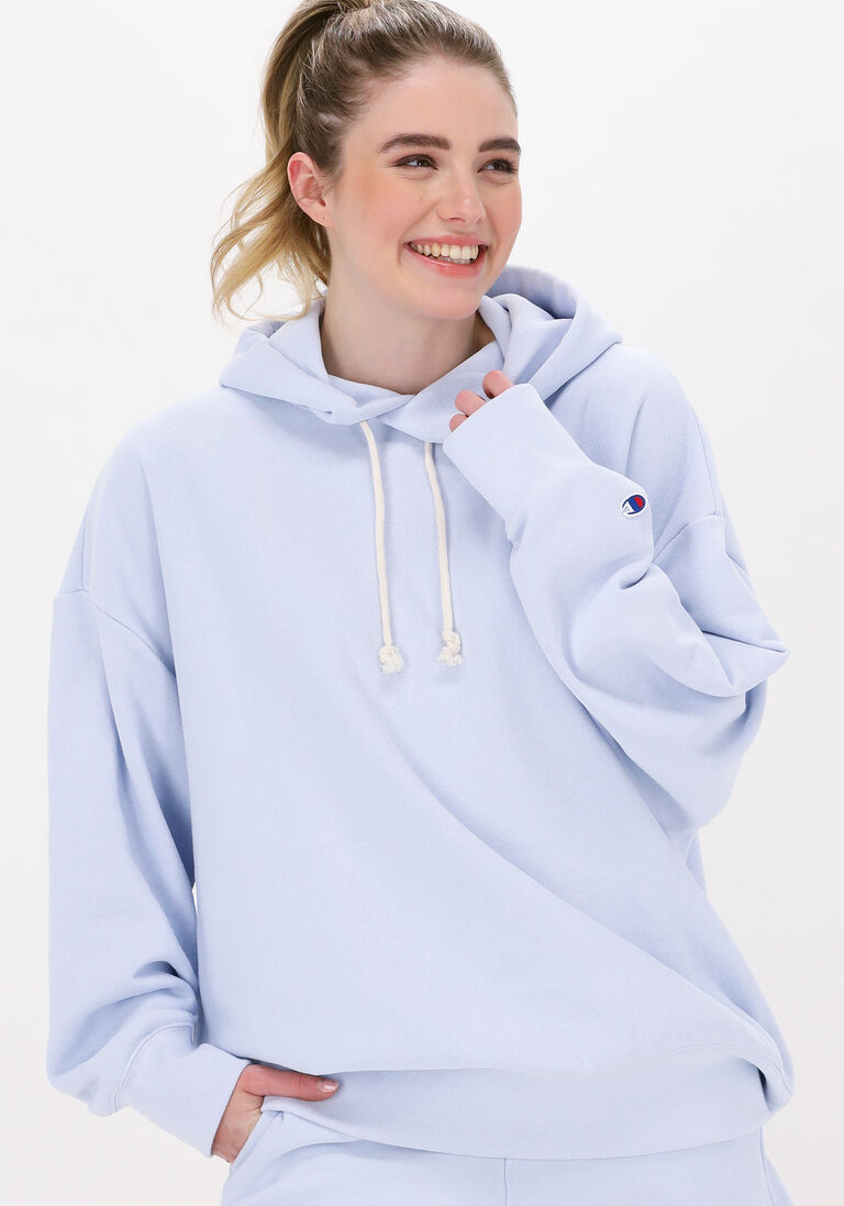 CHAMPION lichtblauwe champion trui hooded sweatshirt dms plain