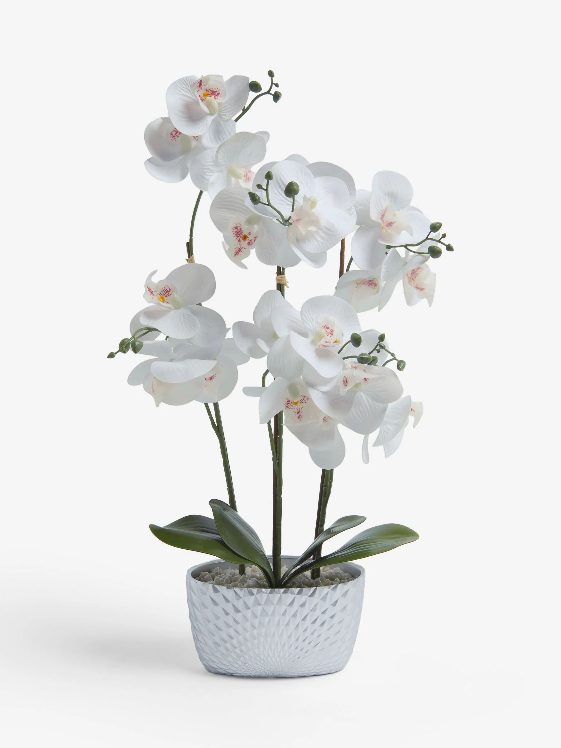 Kunstorchidee in geometrische pot