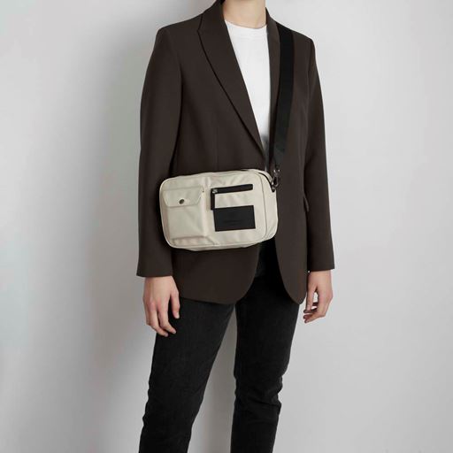 Markberg Darla Crossbody, White Sand W/Black