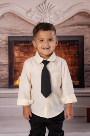 Little boys blouse - beige (excl stropdas)