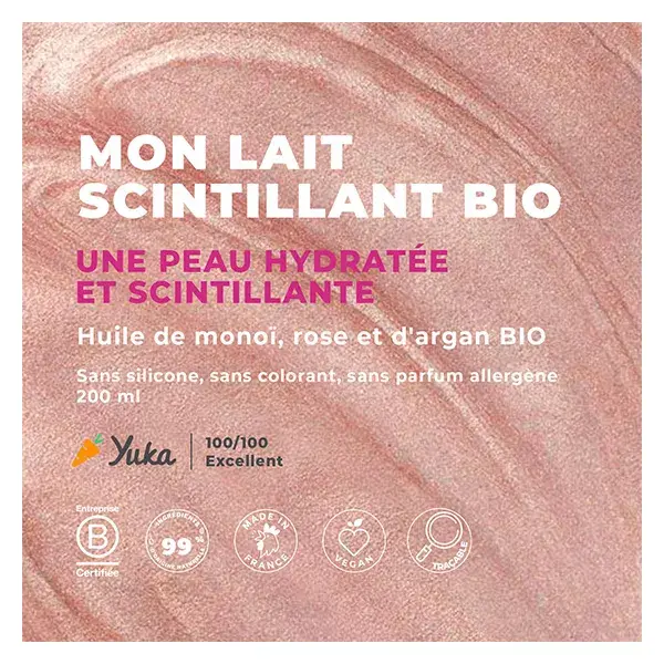 Energie Fruit Corps Lait Scintillant Monoï Rose & Argan Bio 200ml