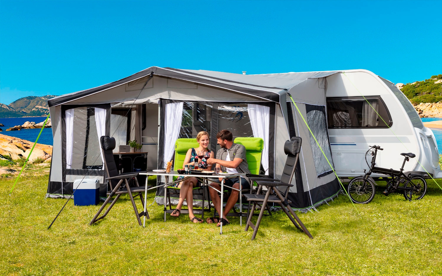 Berger Sirmione Air aufblasbares Vorzelt  500 cm für Wohnwagen