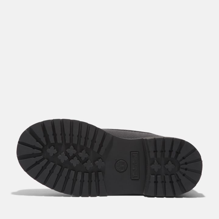 Bota Timberland Premium Helcor de 6 polegadas para jovens na cor preta.