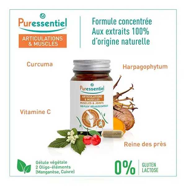 Puressentiel Articulações e Músculos SOS Flex 30 cápsulas