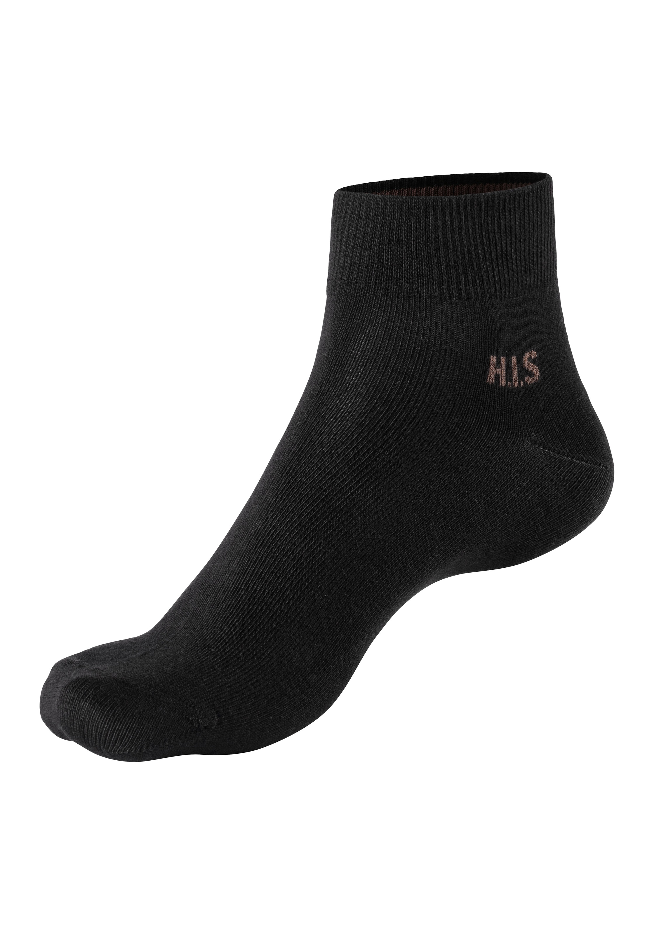 H.I.S Kurzsocken Packung, 10 Stk. tlg. mit farbigem Innenbund