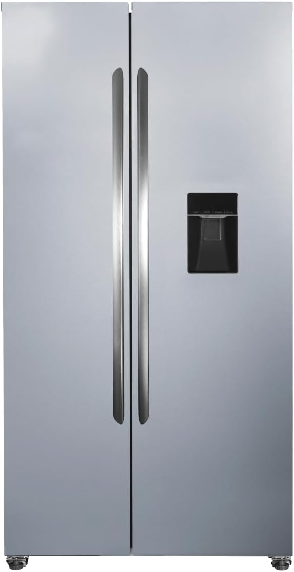 PKM Side by Side KS6.12D | Inbox Design | 288 Liter Kühlen | 151 Liter Gefrieren | Energieeffizienzklasse D |Display & Touch Control | Wasserspender |ECO-Modus |229 kWh | Freistehend