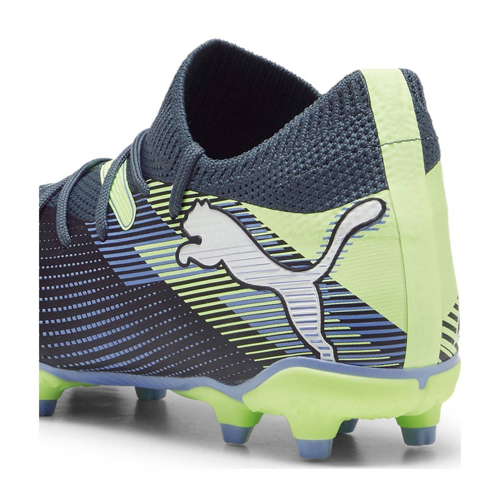 Puma Future 7 Matchjunior voetbalschoenen blauw/wit/geel