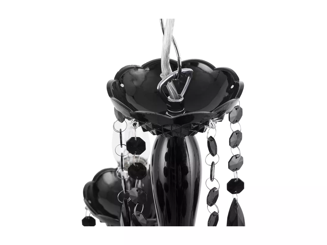 Lustre 4 ampoules noir KALANG