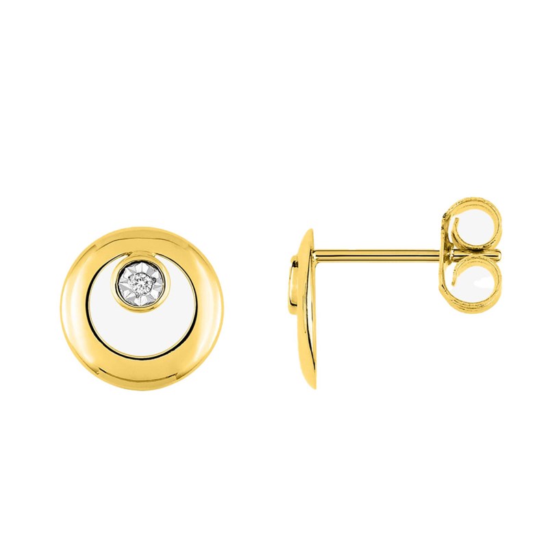 Boucles d'oreilles femme - Diamant - Or 18 Carats