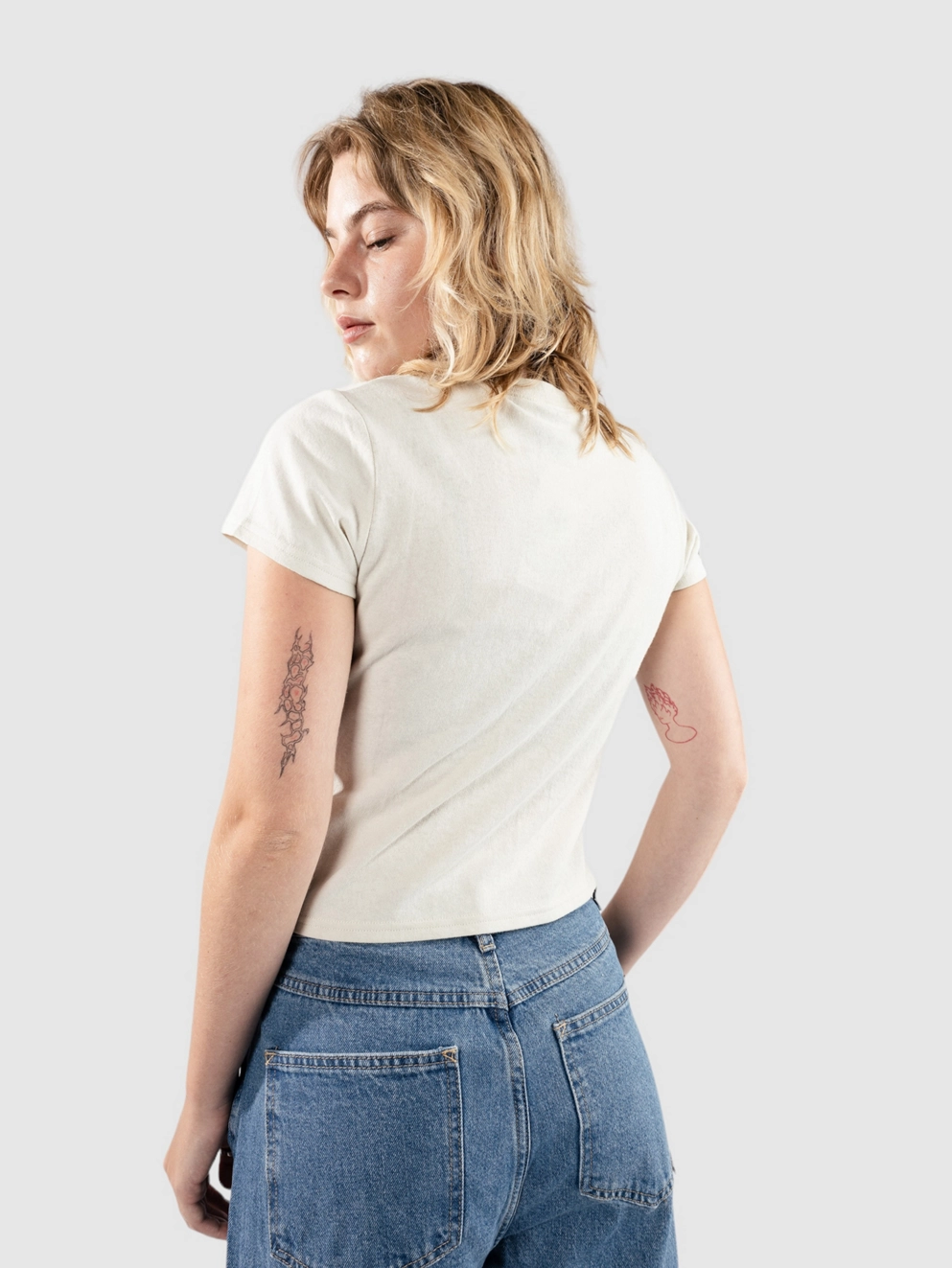 Empyre Ricky Flower T-Shirt silver birch flower