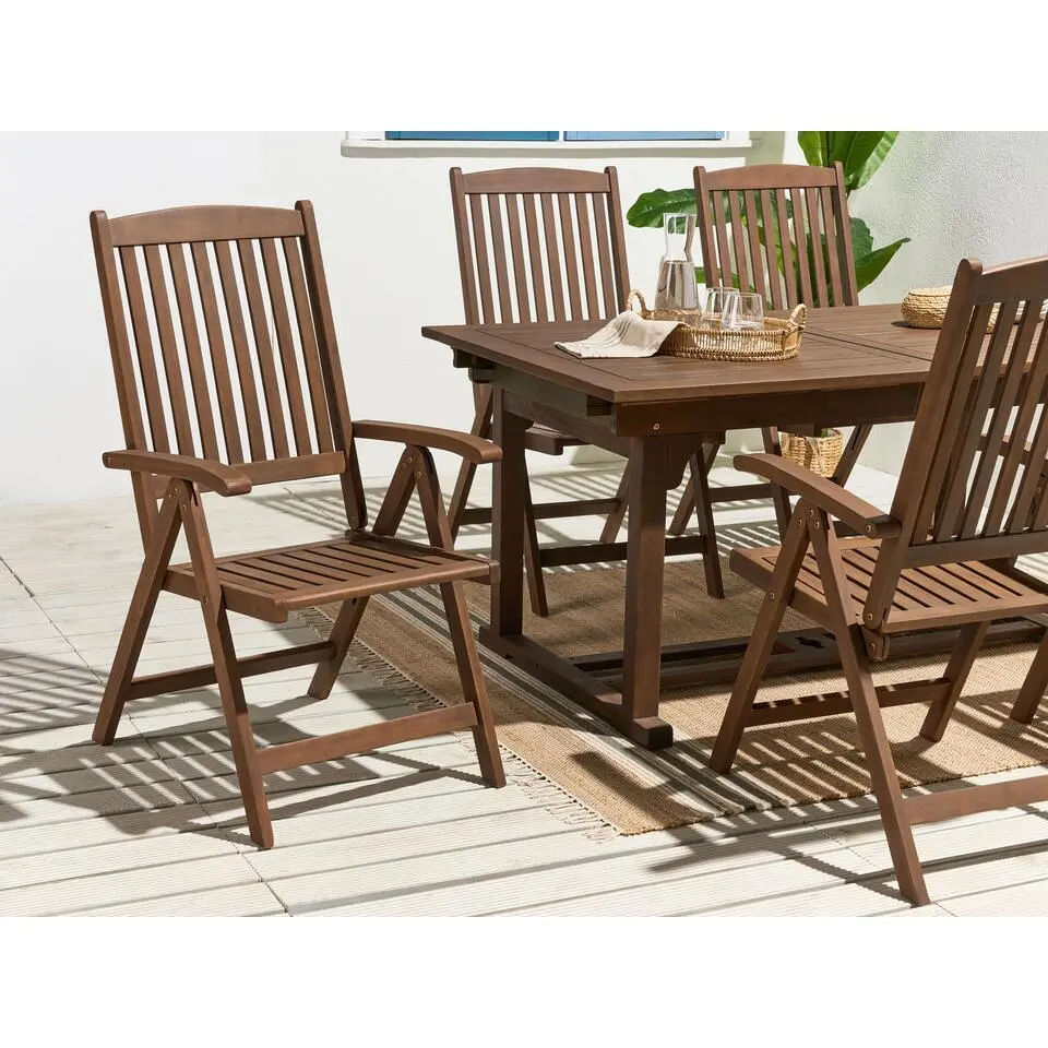 AMANTEA - Tuinstoel - Donkere houtkleur - Acaciahout