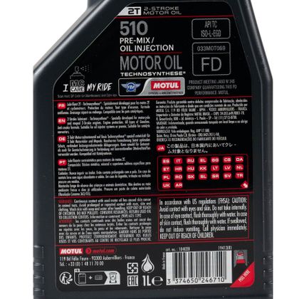Huile moteur Motul 510 2T 1L Universel