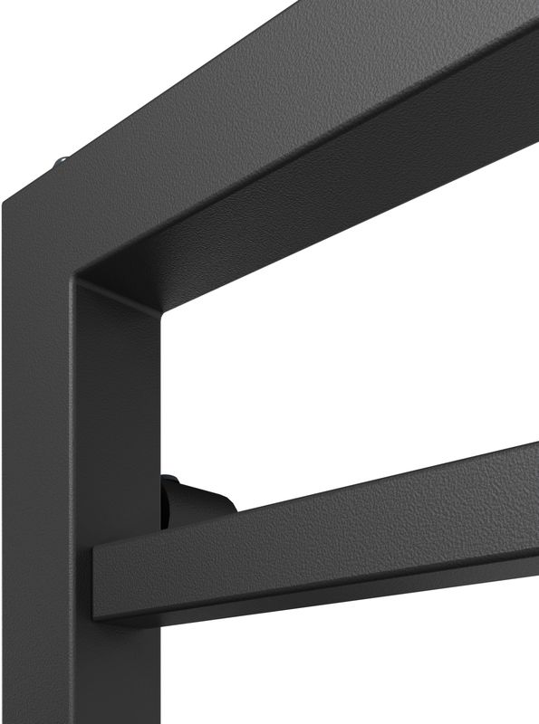 Vipera - Listona - Enkele Handdoekradiator - Mat Zwart - 180 x 50 cm - Elektrisch en CV Mogelijk