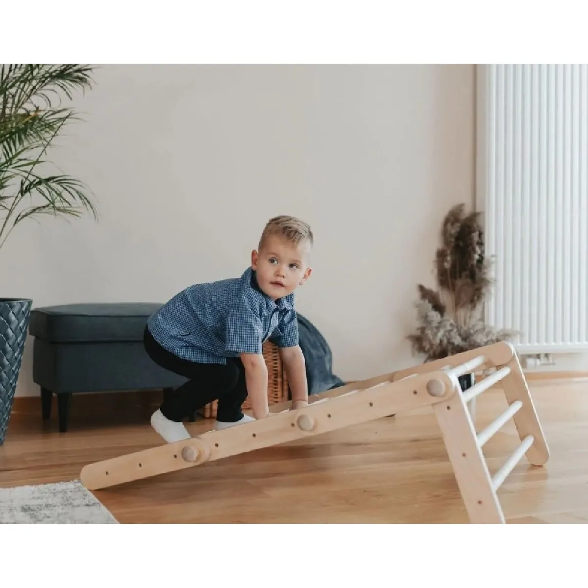 Ette Tete Mur d'escalade Mopitri bois naturel