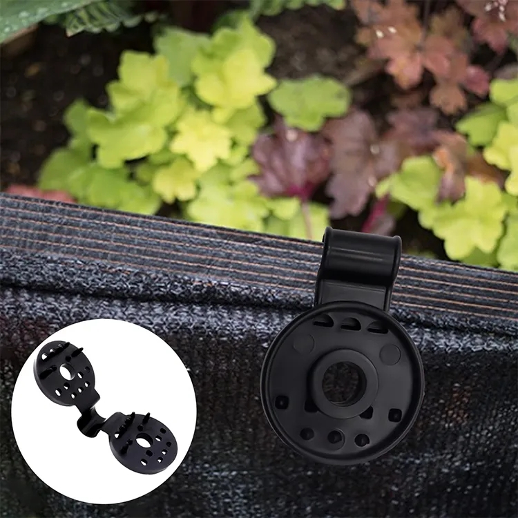 (10er Set) Garten Schutznetz Befestigungs Clip Gewächshaus Zelt Halterung Outdoor Sonnensegel Plane Klammer - Schwarz