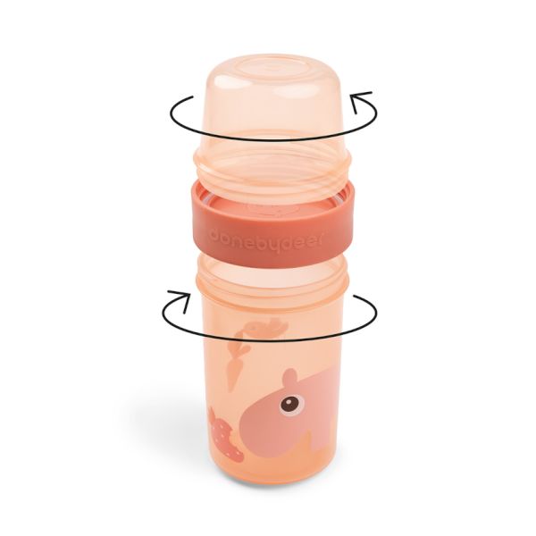 Done By Deer Ozzo 2-Way Snackbox - Large - Papaya