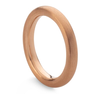 Fingerring Rundrohr, Rosé, 53 (16,9 mm)