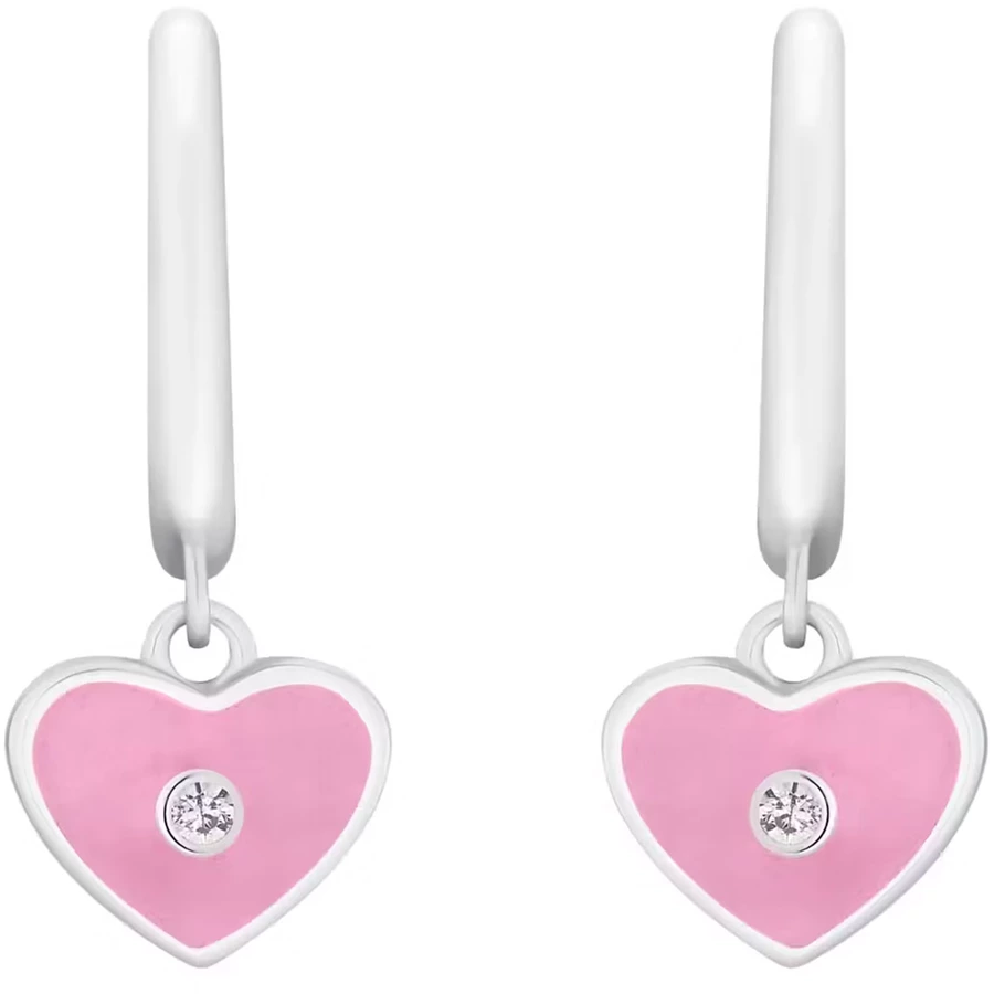 Prinzessin Lillifee Kinder-Ohrringe Creolen Herz Silber silver