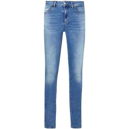 Liu Jo - Vaqueros pitillo Bottom Up de talle alto Azul
