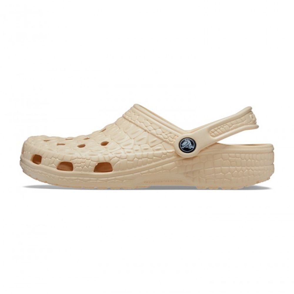 Crocs CLASSIC CROCSKIN - Sabots Femme vanilla