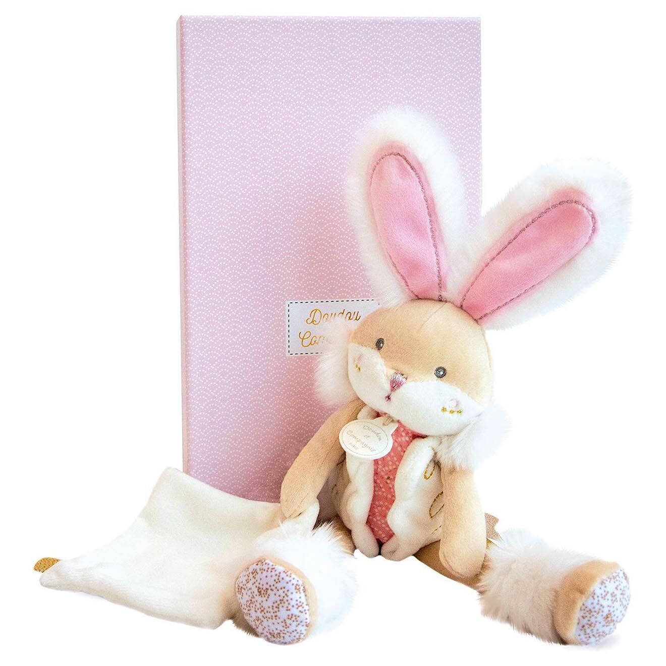 Doudou et Compagnie Doudou Pantin Lapin de sucre rose
