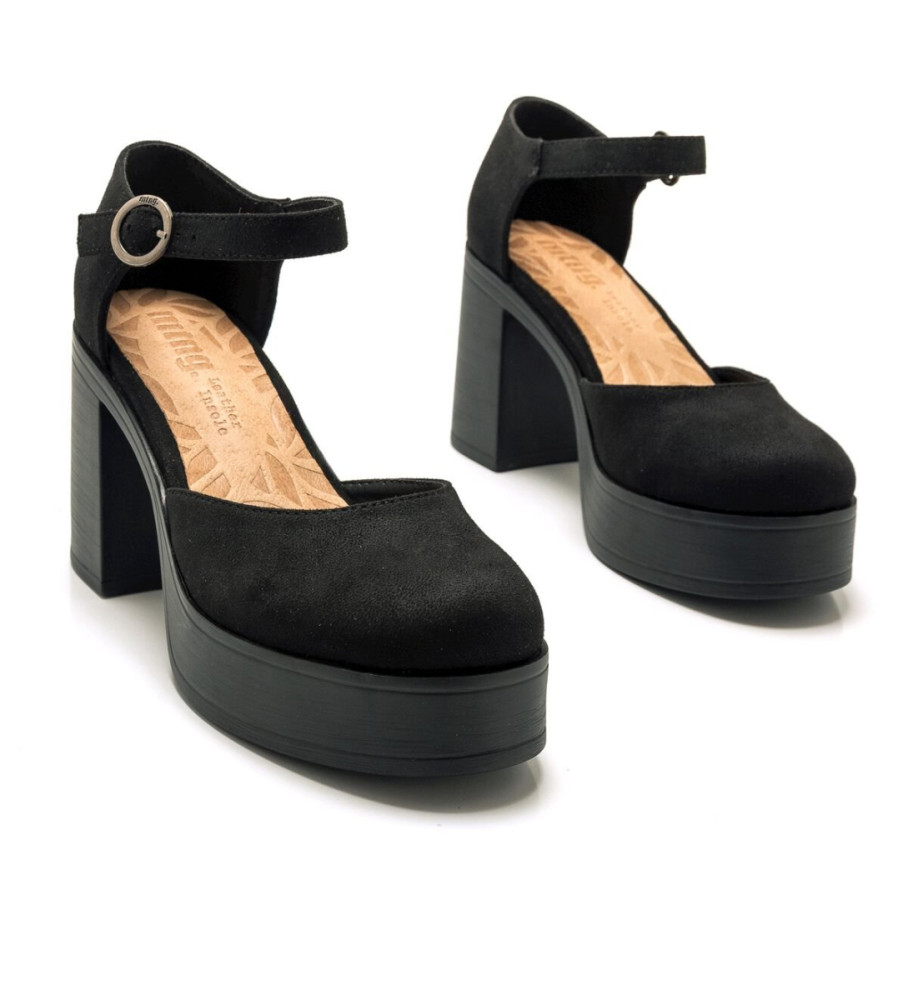 Sapatos Mustang Sixties Pretos - Altura do Salto 8cm -