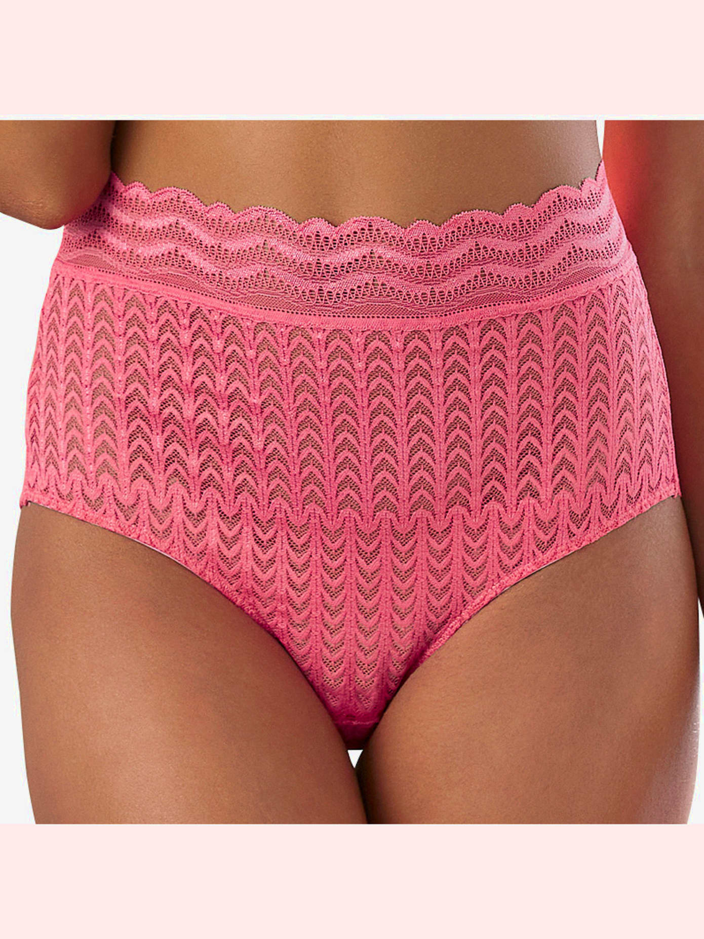Slip taille haute féminin avec large ceinture ondulée